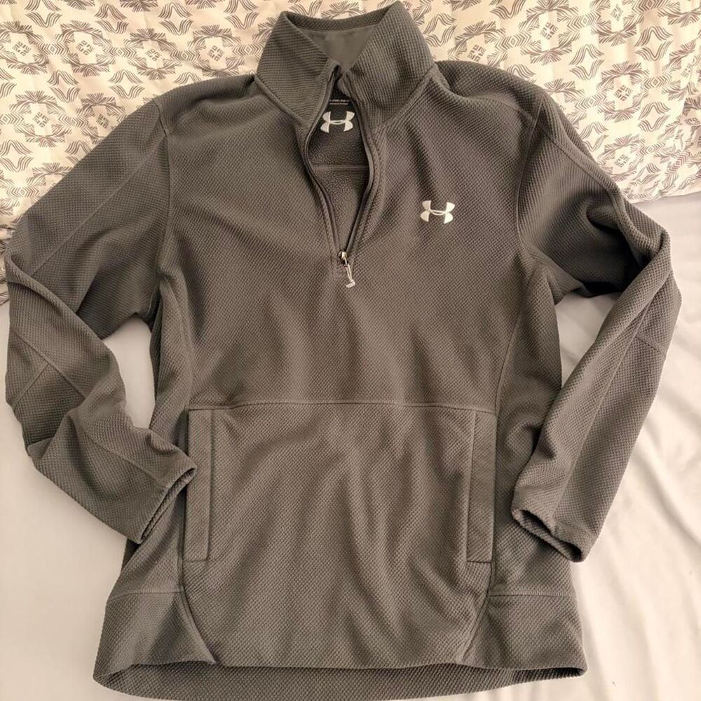 Under-armour Men's Grey and Black Sweatshirt